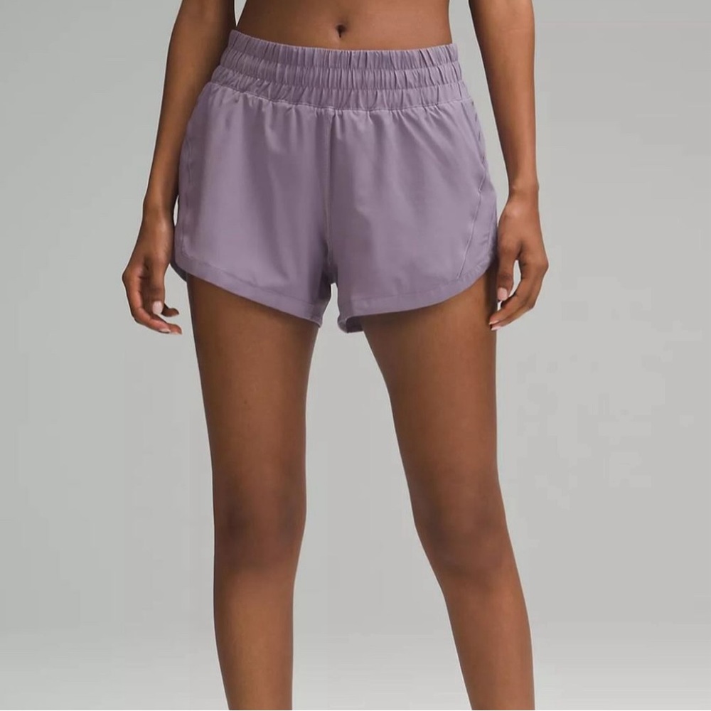 Light purple track that running shorts Lululemon